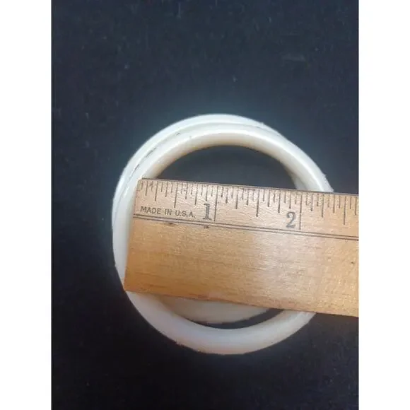 Celluloid Dangle Bracelet Bangle Flowers Colorful Handmade Design Lot Of 2 - Picture 7 of 7